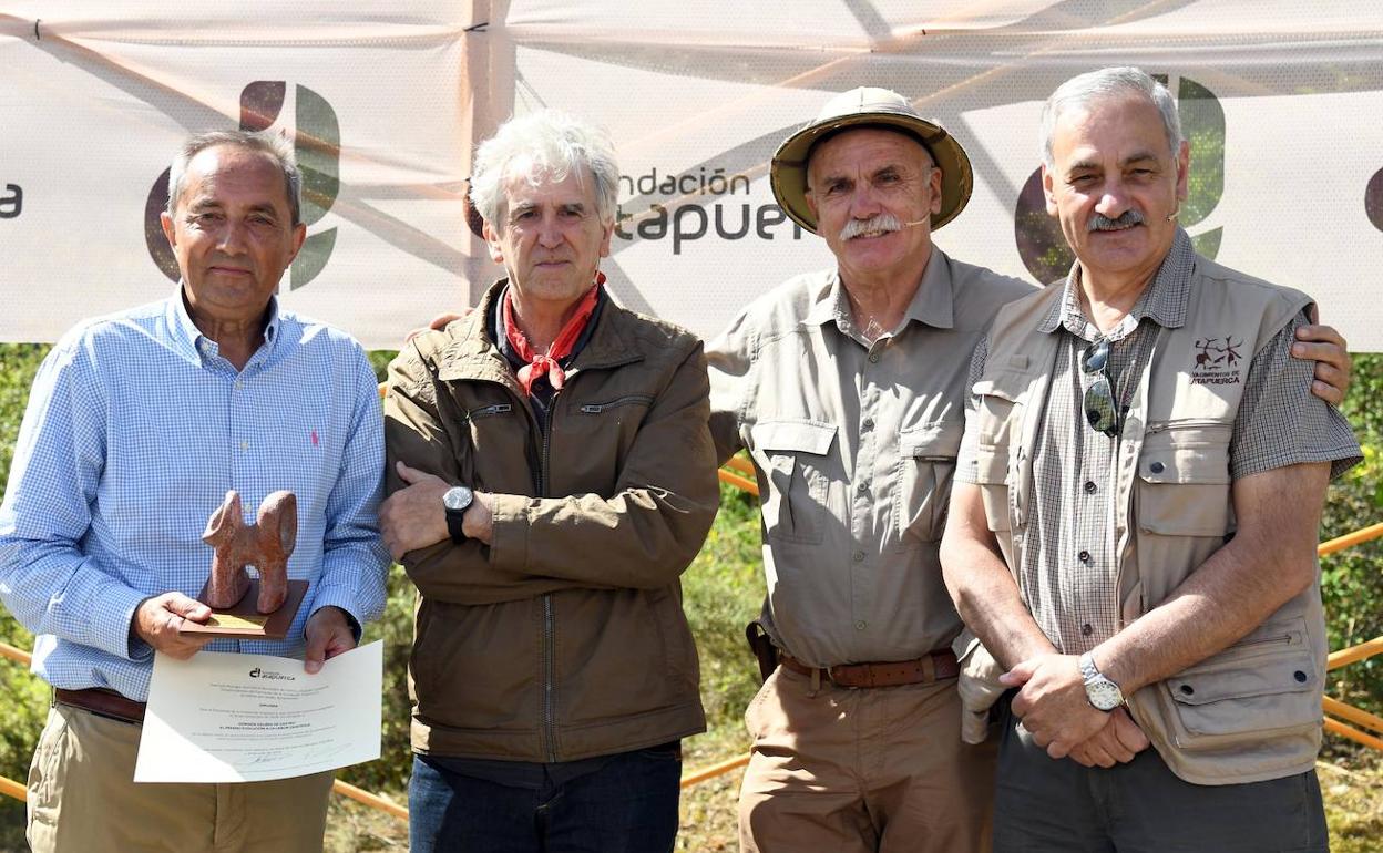 Germán Delibes, Juan Luis Arsuaga, Eudald Carbonell y Ángel Ramos 