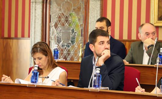 Nuria Barrio y David Jurado, en el pleno municipal