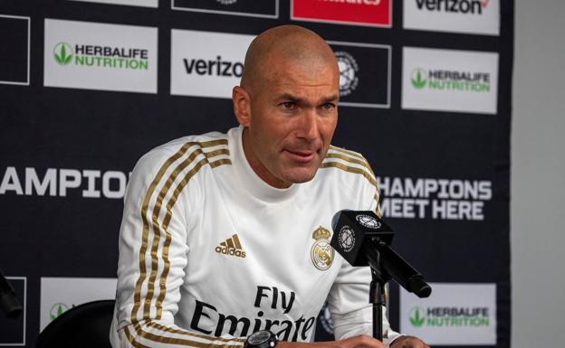 Zinedine Zidane, durante la rueda de prensa. 