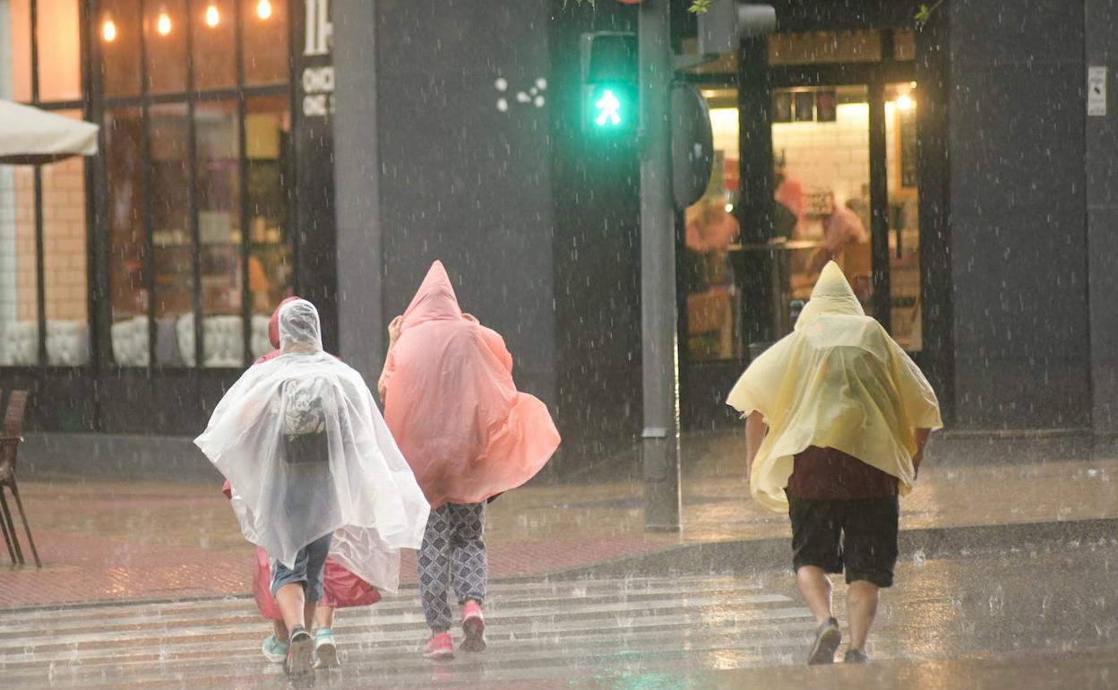 Tormenta de verao en Valladolid.