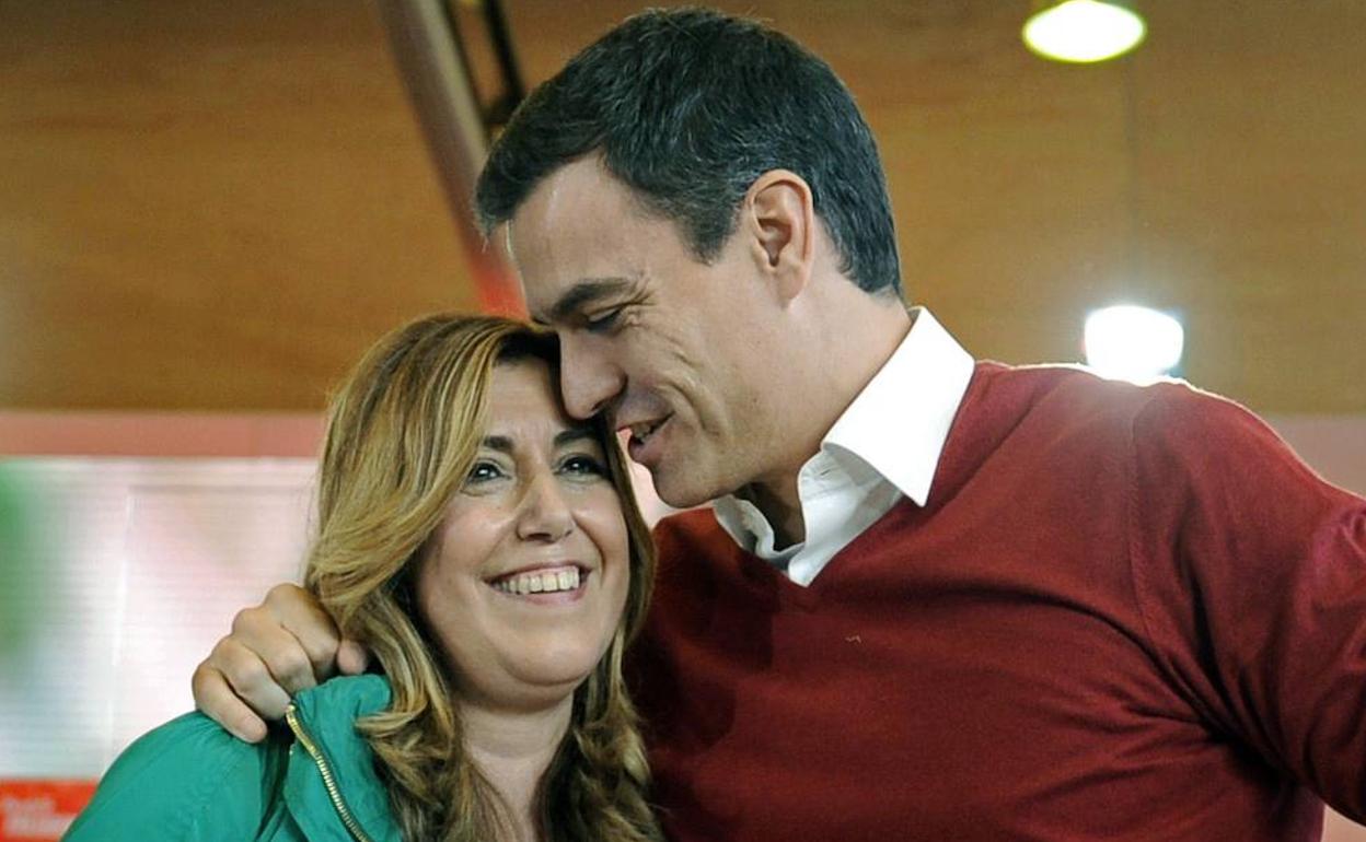 Susana Díaz y Pedro Sánchez. 