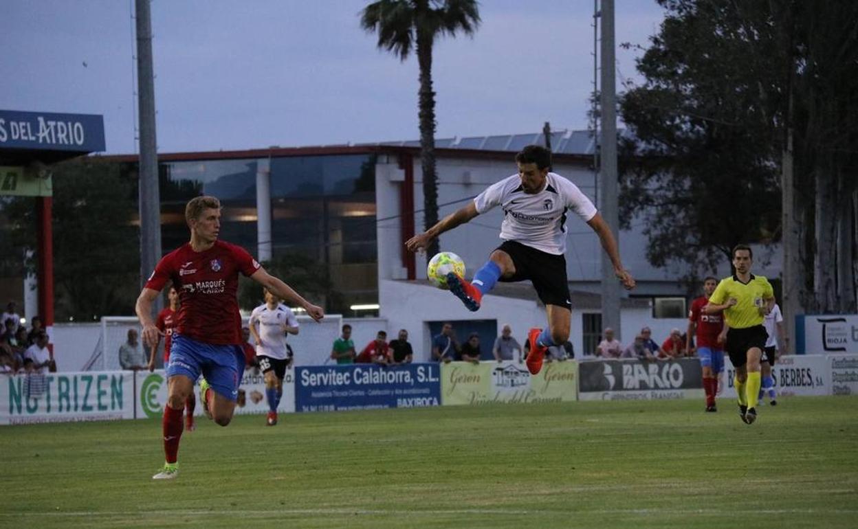 Imagen del encuentro de la pasada semana ante el Calahorra