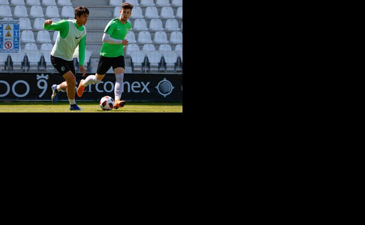 El joven Dani Soto, uno de los jugadores del Burgos cedidos a la Arandina. 