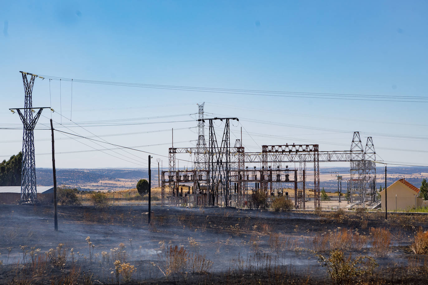 Controlado y en nivel 0 el incendio de pastos declarado en Otero de Herreros (Segovia).