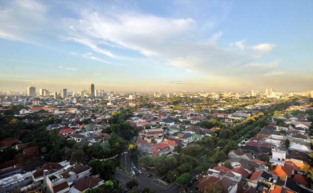 Vista general de Yakarta. 