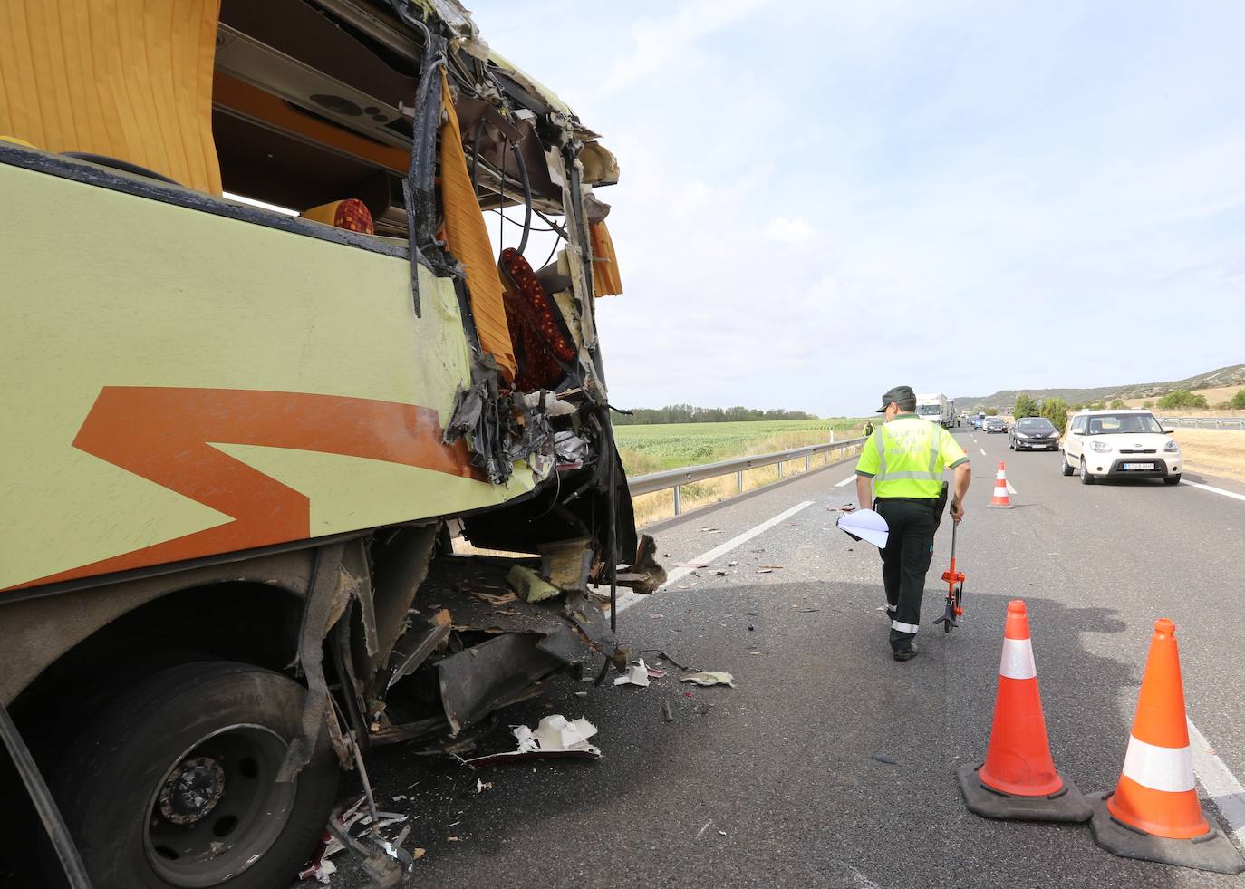 Fotos: Accidente en la A-62 a la altura de Palenzuela, Palencia