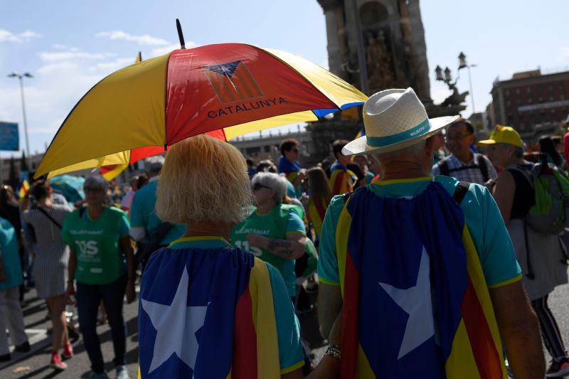 Cientos de miles de personas se manifestaron este miércoles en Barcelona a favor de la independencia y reclamando la libertad de los presos secesionistas. Según la Guardia Urbana, en torno a 600.000 personas participaron en la protesta organizada por la ANC y Ómnium Cultural, convertida ya en una tradición en el inicio político en Cataluña. La jornada terminó con el desalojo del parque de la Ciutadella de Barcelona tras dispersar a los cerca de 300 manifestantes independentistas que se concentraban las puertas del Parlament, entre insultos y momentos de tensión de los Mossos d'Esquadra con algunos grupos de activistas.