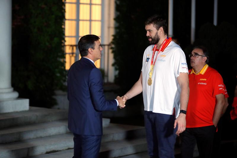La selección española de baloncesto aterrizó a las 17:45 en Madrid, tras conquistar en Pekín el segundo mundial de su historia