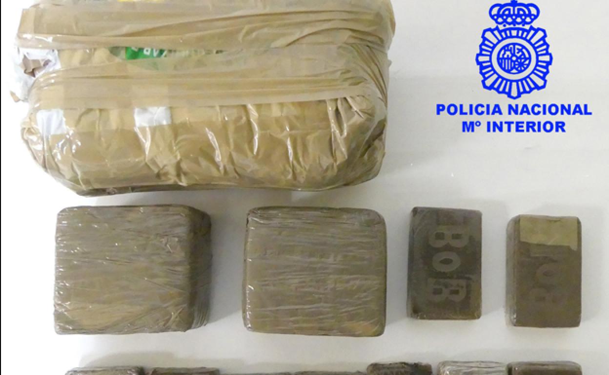 Droga incautada por la Policía Nacional. 