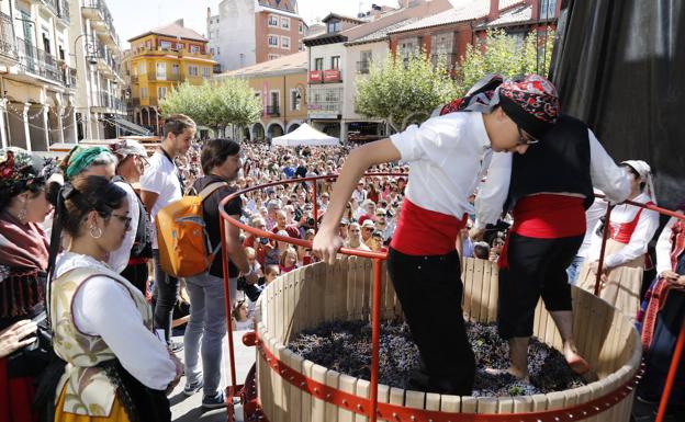 Pisado de la uva en Aranda. 