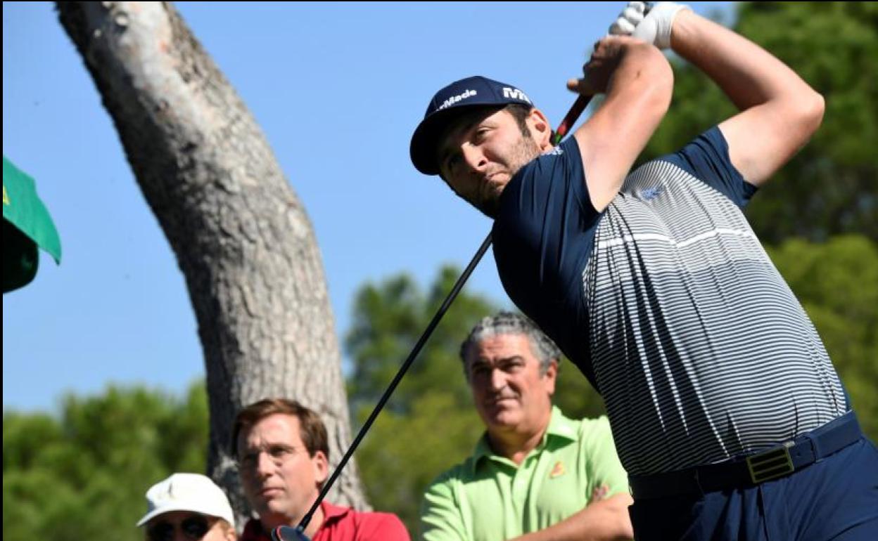 John Rahm durante el Abierto de España de golf 