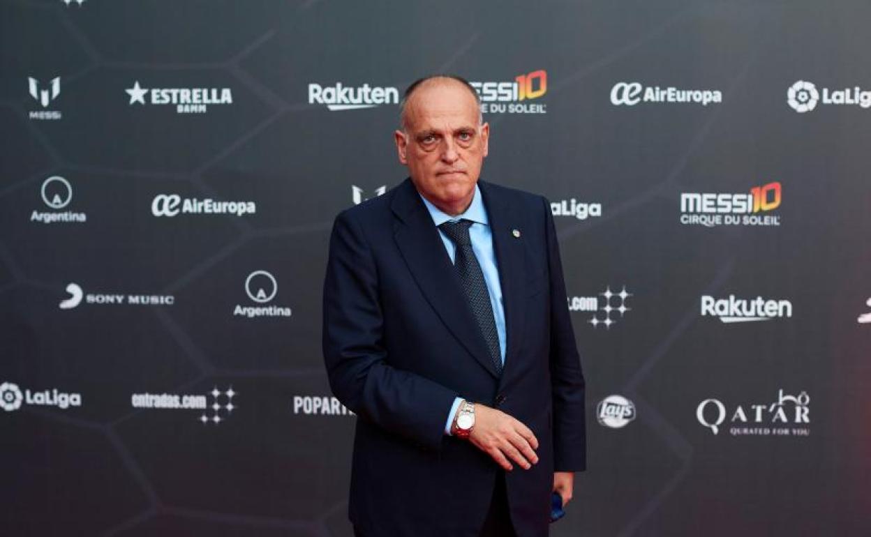 El presidente de LaLiga, Javier Tebas. 