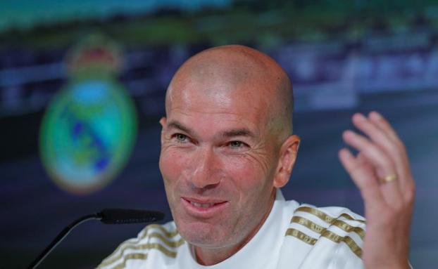 Zinedine Zidane, durante la rueda de prensa. 