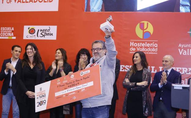 El francés Pascal Etcheverria, campeón del Mundial de Tapas Ciudad de Valladolid. 