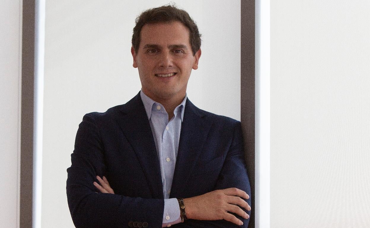 Albert Rivera, en la sede de Ciudadanos en Madrid. 