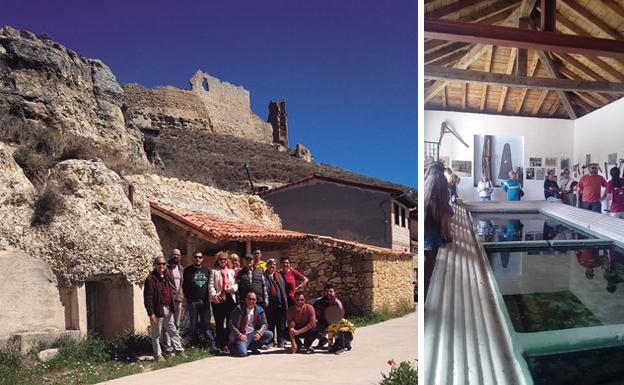 Visitas a Torregalino (izda.) y a los lavaderos de Villanueva. 