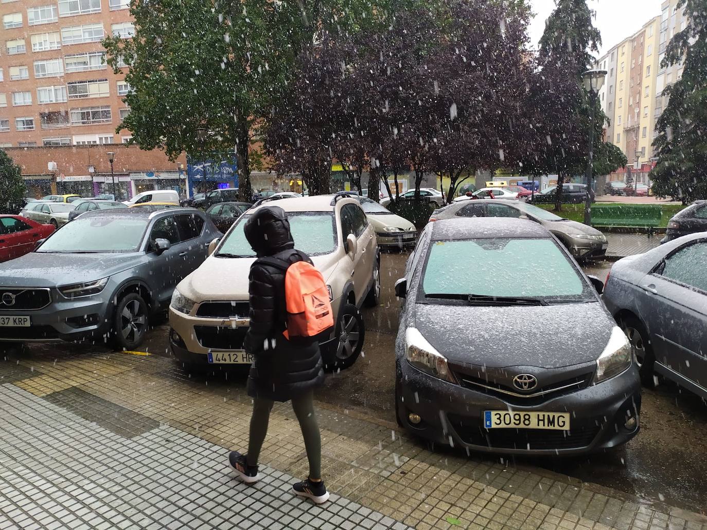 Fotos: La nieve empieza a caer en Burgos, que mantiene las alertas