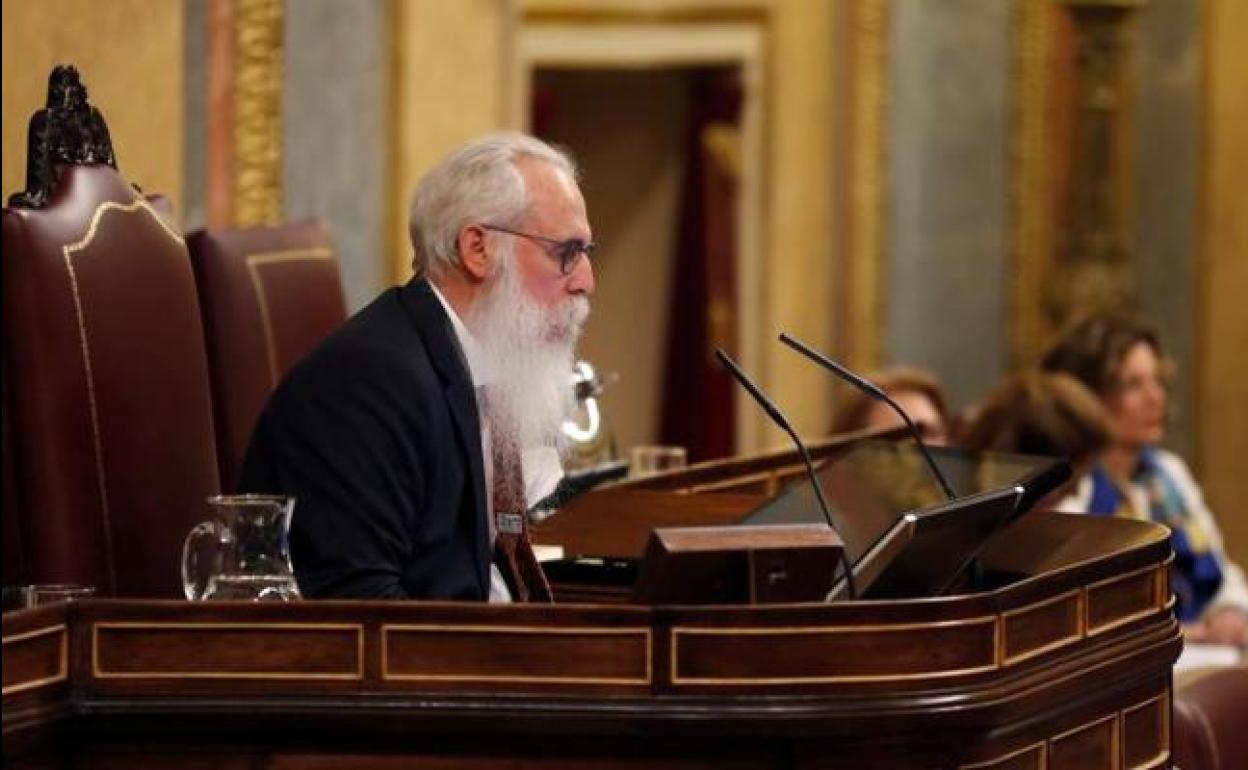 Zamarrón presidiendo la Mesa de Edad del Congreso el pasado martes 21 de mayo. 