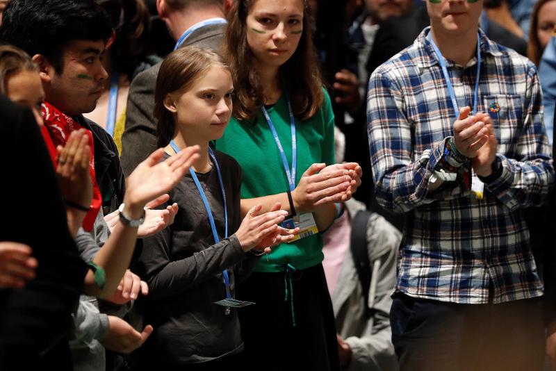 Fotos: Greta Thunberg se une a la sentada por la inacción contra la emergencia climática