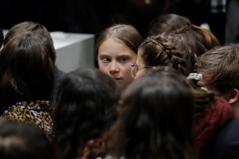 Fotos: Greta Thunberg se une a la sentada por la inacción contra la emergencia climática