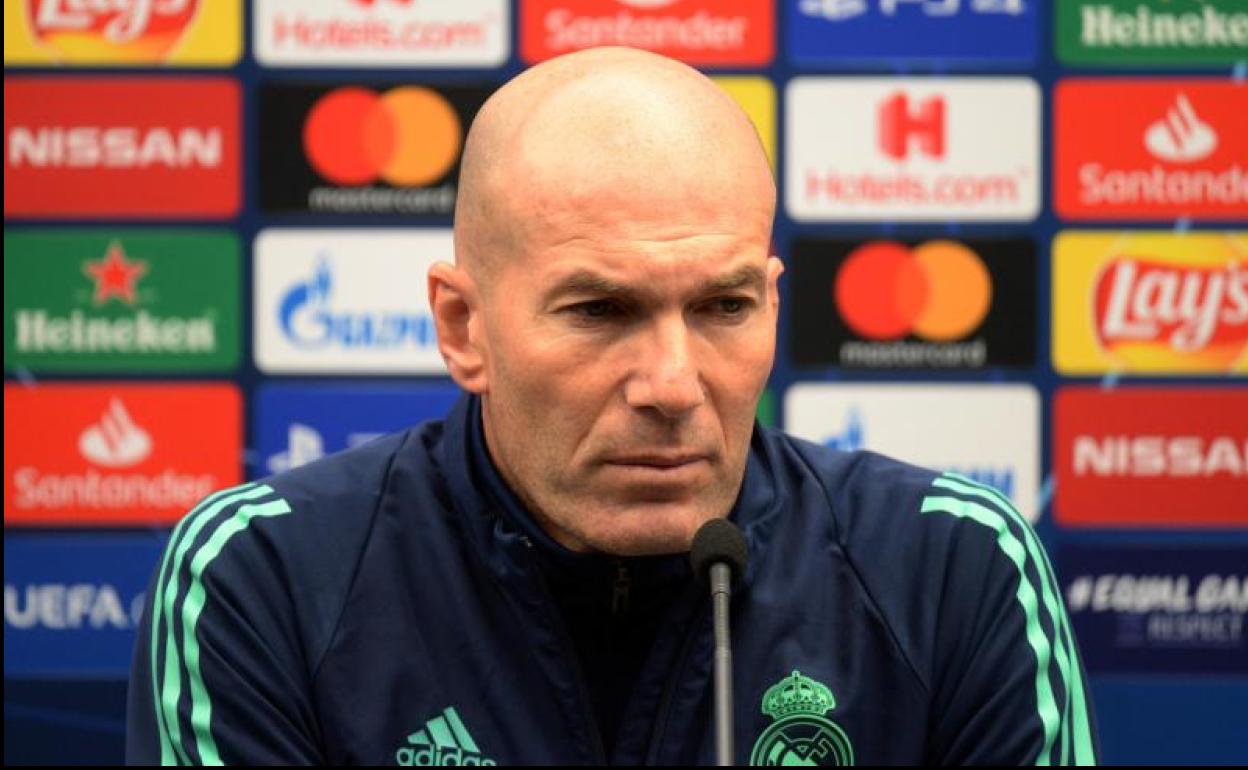Zinedine Zidane, durante la rueda de prensa. 