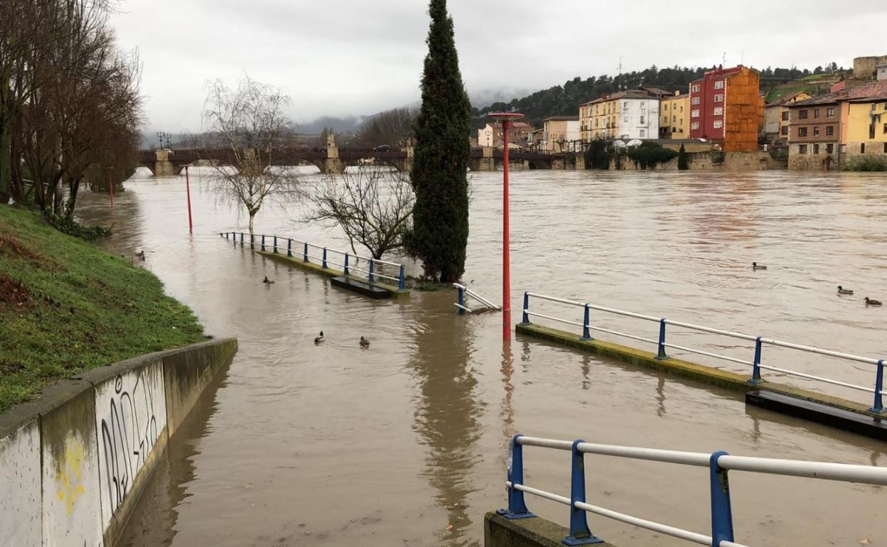 Riada en Miranda de Ebro producida en el mes de enero de este 2019. 