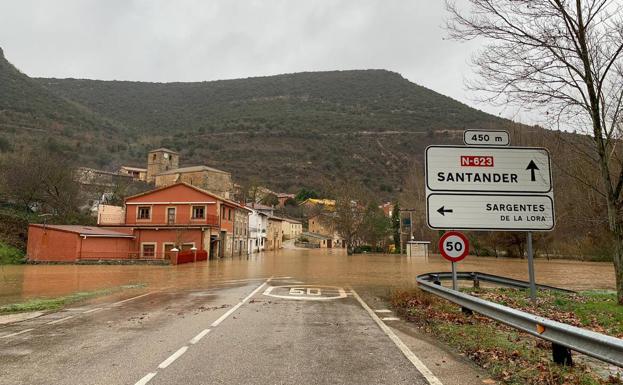 Evacuadas ocho personas en Covanera y Tubilleja ante las crecidas del Rudrón y el Ebro