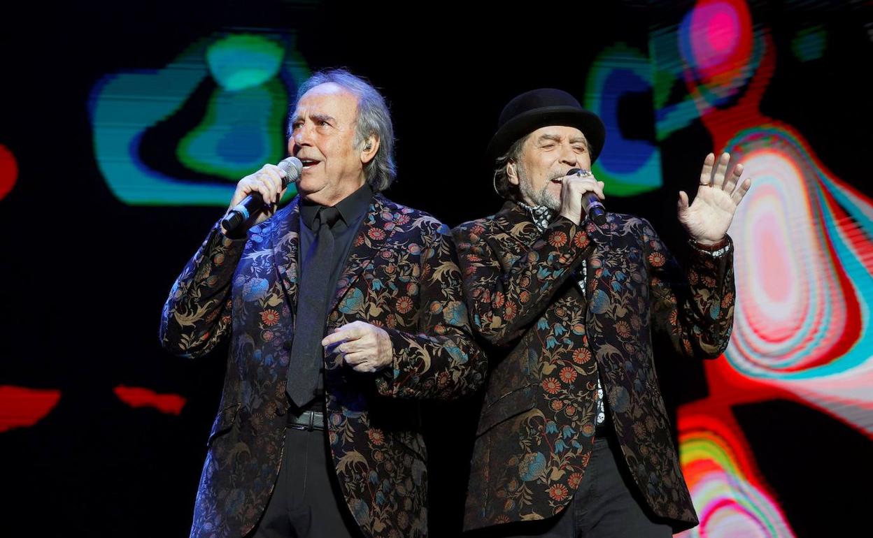 Joan Manuel Serrat y Joaquín Sabina, este lunes en Madrid.