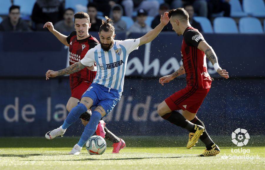 Andaluces y burgaleses empataron a dos en La Rosaleda.