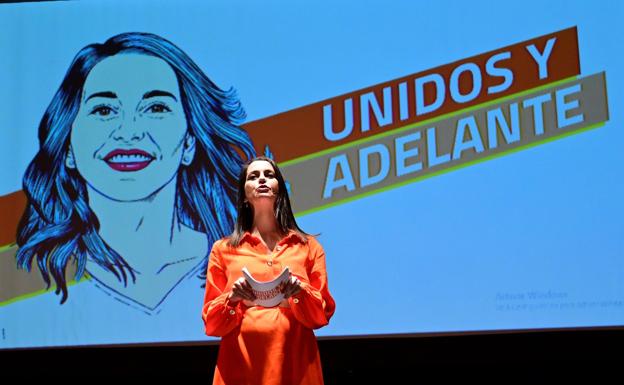 Arrimadas este sábado en un acto en Madrid. 