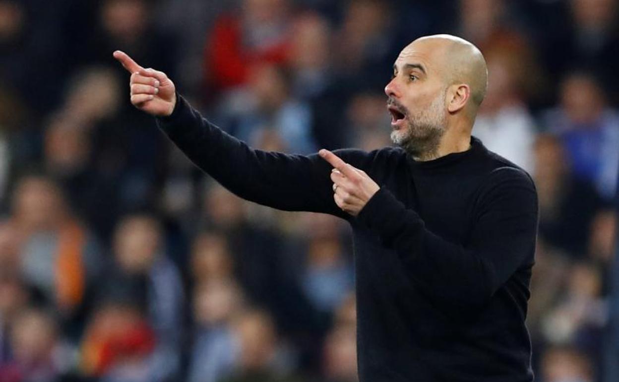 Pep Guardiola, durante el Real Madrid-City.