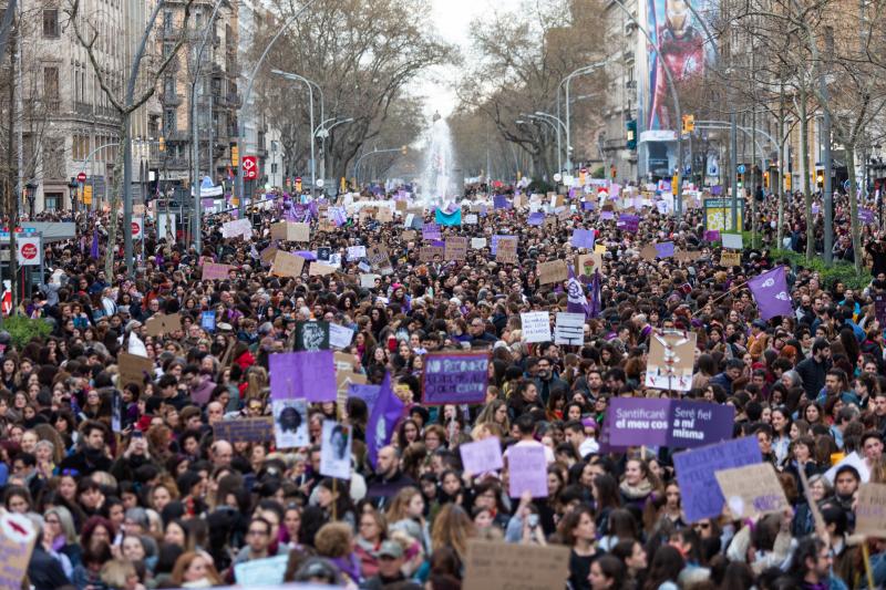 Manifestación del 8-M en Barcelona.