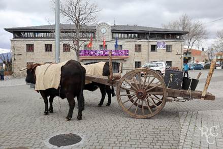 La escultura del burgalés Humberto Abad se instaló en una plaza madrileña durante los actos que se celebraron para ensalzar la actividad selvicultora y la ordenación de los bosques