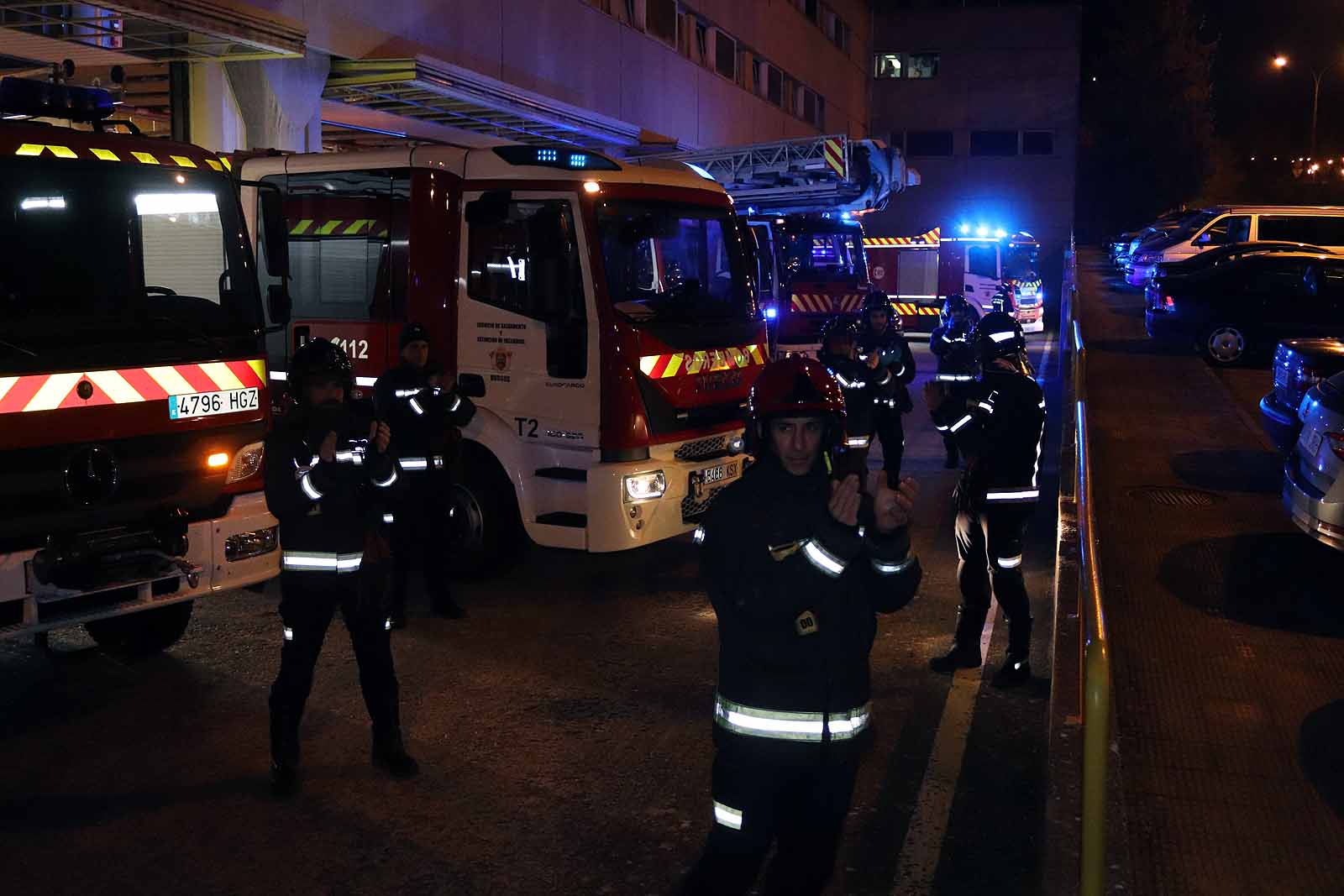 Emotivo minuto sonoro de los Bomberos de Burgos en el parque.