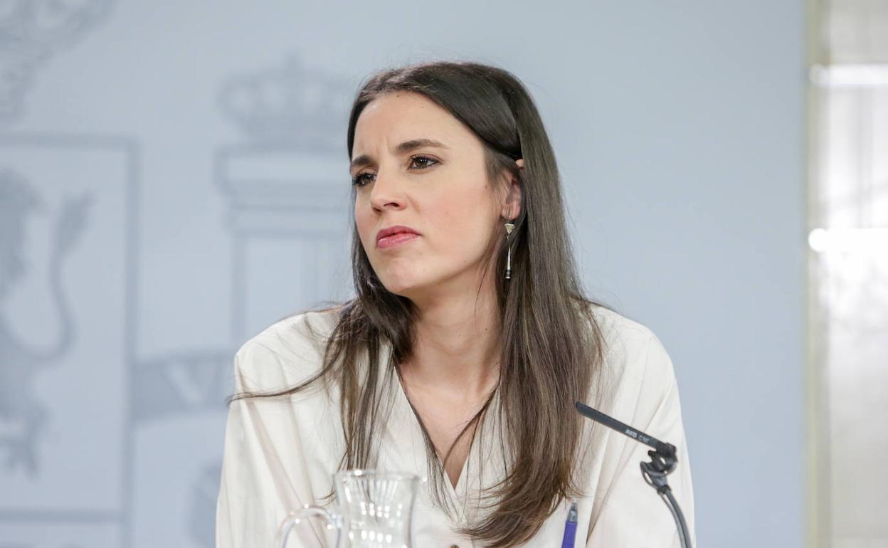 Irene Montero, tras un Consejo de Ministros.