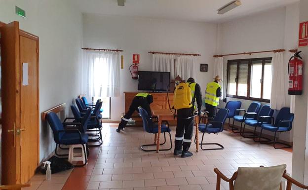 LA UME ha desinfectado la residencia 'San Lázaro' de Belorado.