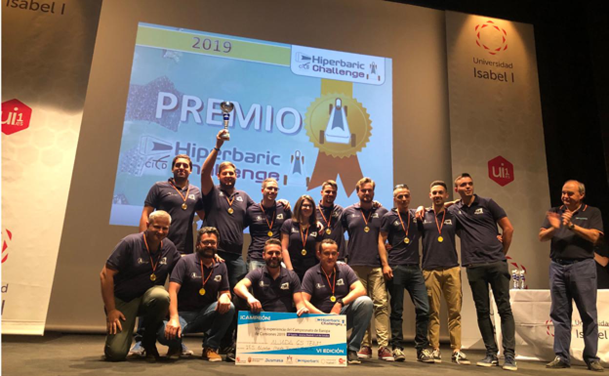 Ganadores del reto tecnológico Hiperbaric Challenge 2019. 