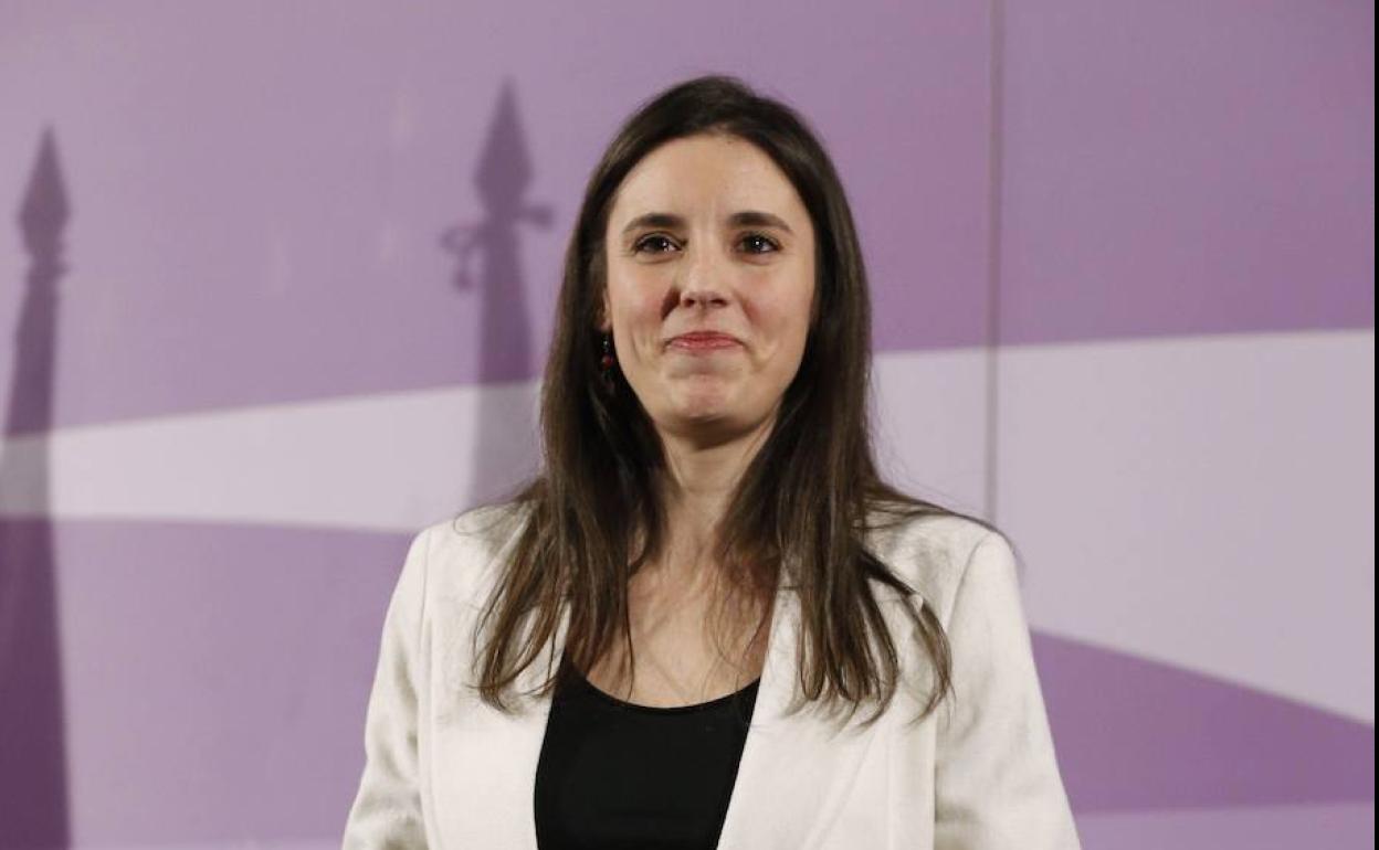 La ministra de Igualdad, Irene Montero. 