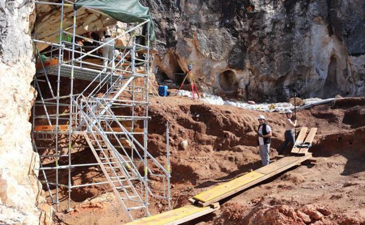 Excavación en Atapuerca. 