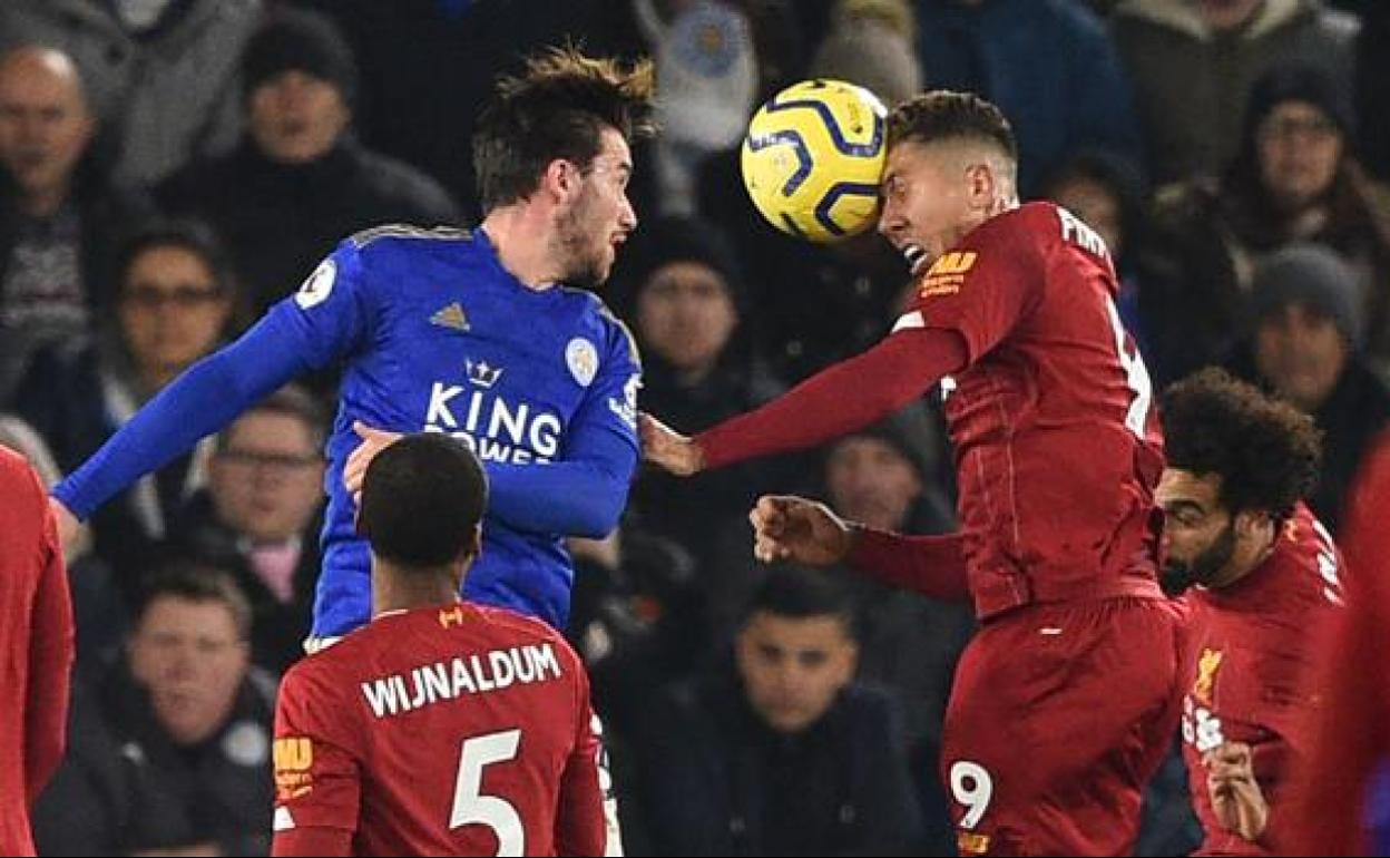 Partido de la Premier League entre el Liverpool y el Leicester. 