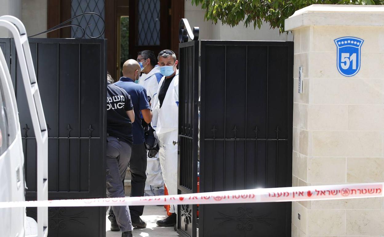 Entrada a la embajador de China en Israel.