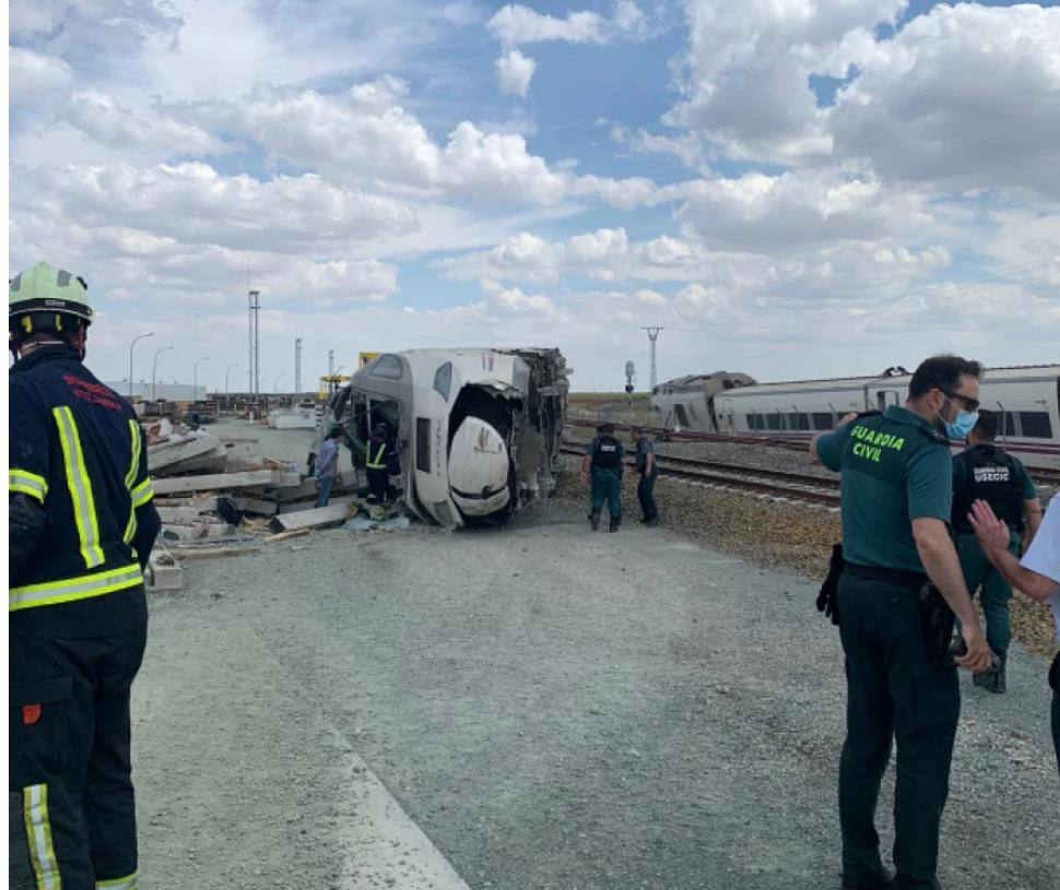 Estado en el que ha quedado la locomotora.