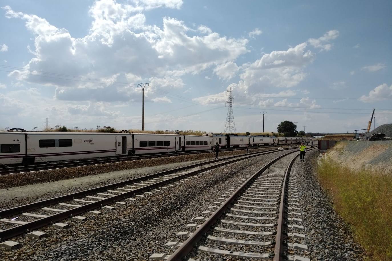 Estado en el que ha quedado la locomotora.