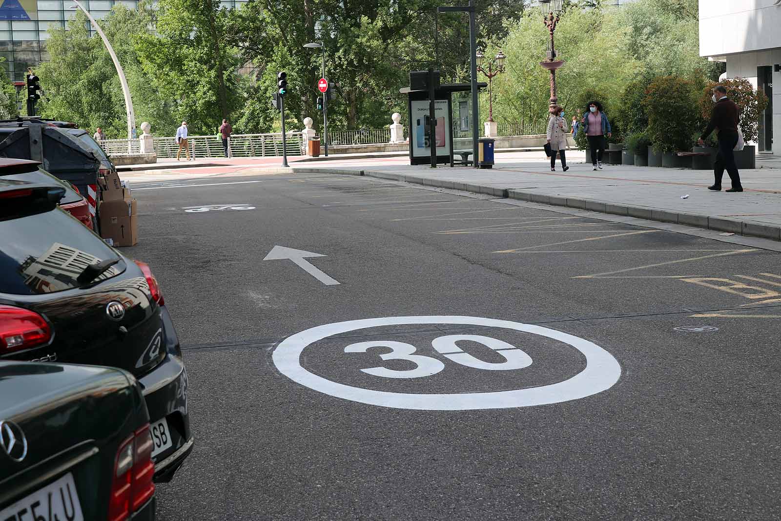 Fotos: Los ciclocarriles comienzan su andadura por el centro de la ciudad