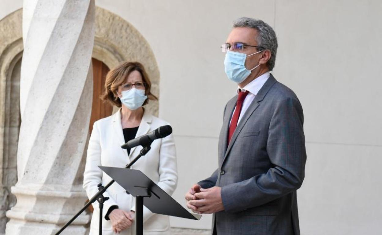 Javier Izquierdo, el pasado día 9 en la reapertura del Museo de Escultura.