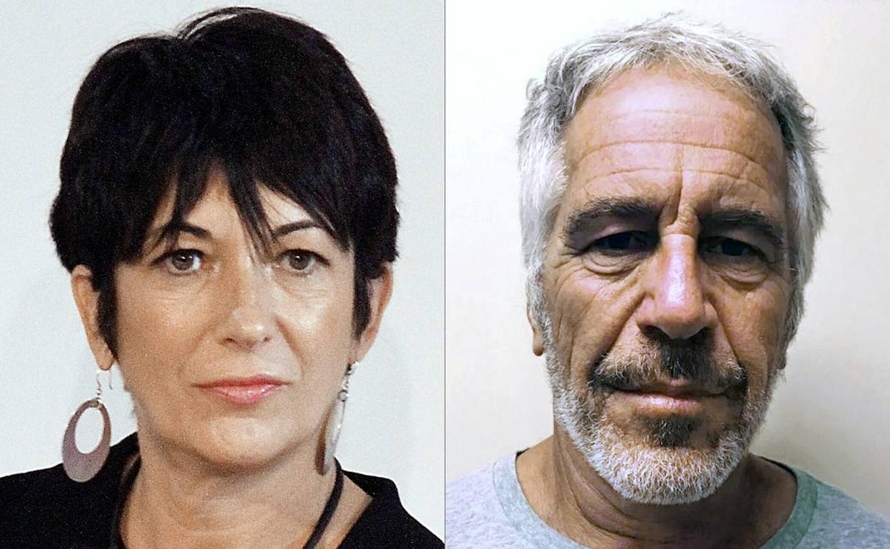 Ghislaine Maxwell y Jeffrey Epstein, en los carteles del FBI. 