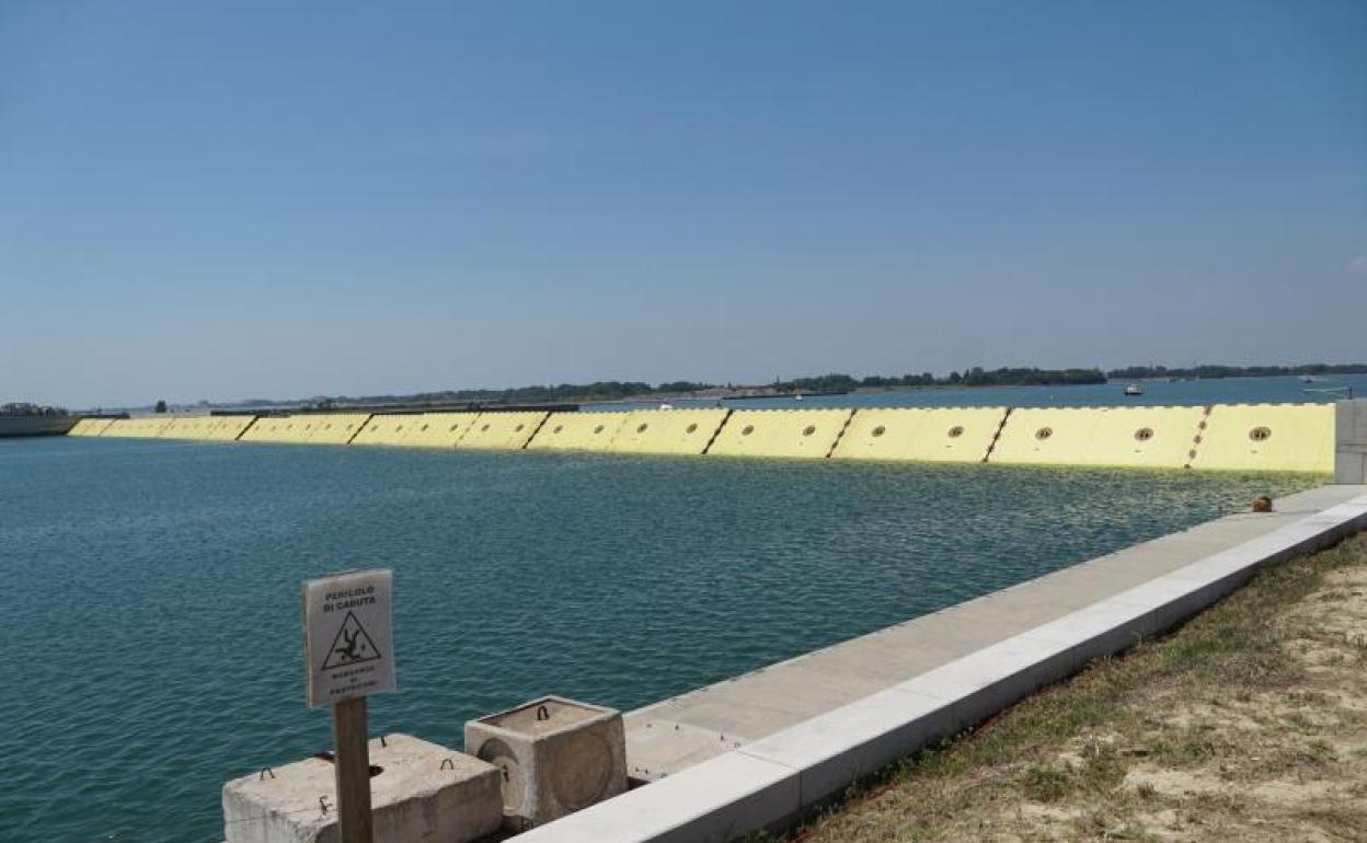 Puesta en marcha del 'Mose', el sistema de diques móviles que protegerá la laguna de Venecia.