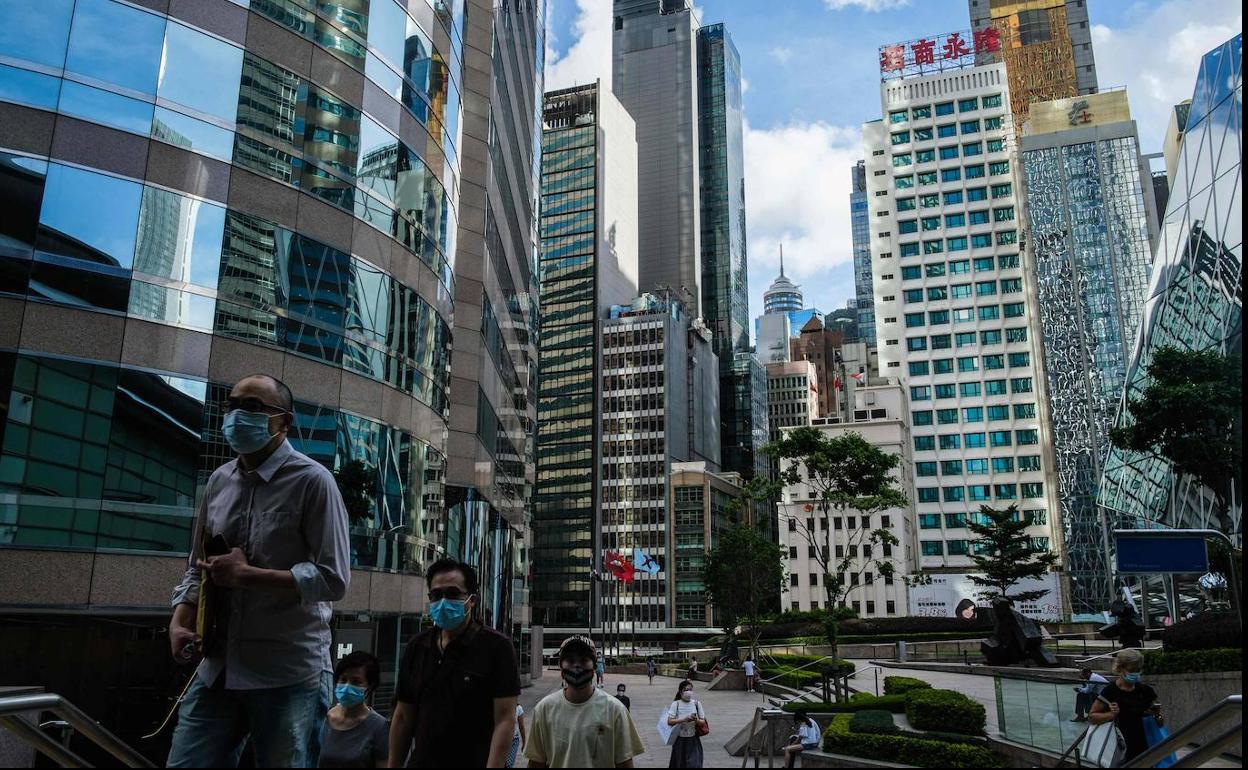 El distrito central de Hong Kong. 