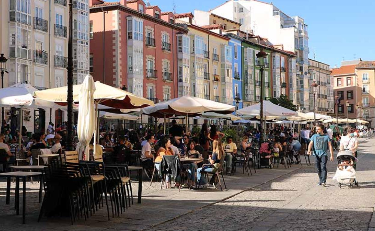 Terrazas en La Flora el pasado 19 de junio en Burgos. 