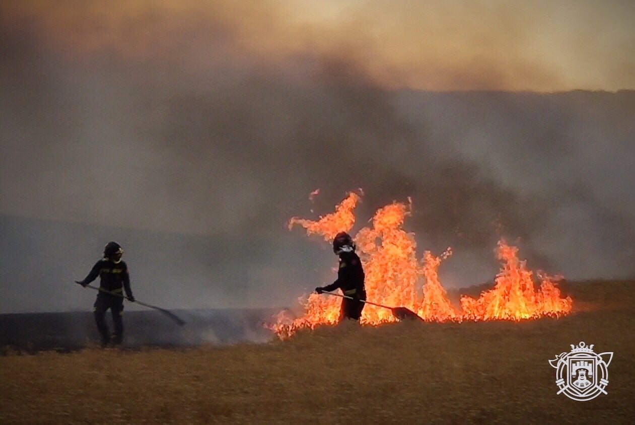 Fotos: Un incendio en Villagonzalo-Pedernales activa las alarmas en Burgos